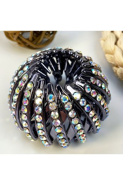 Choice Colour 05 1pc Fashion Shiny Rhinestone Hair Clip Creative Ponytail Hair Grab Headband for Daily Part