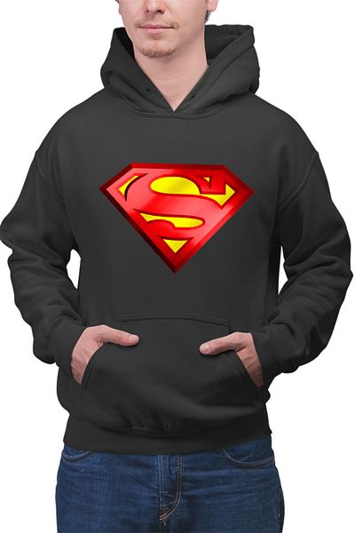 OEM Men's Hoodie Superman Logo Clark Kent Comic Book Jerry Siegel