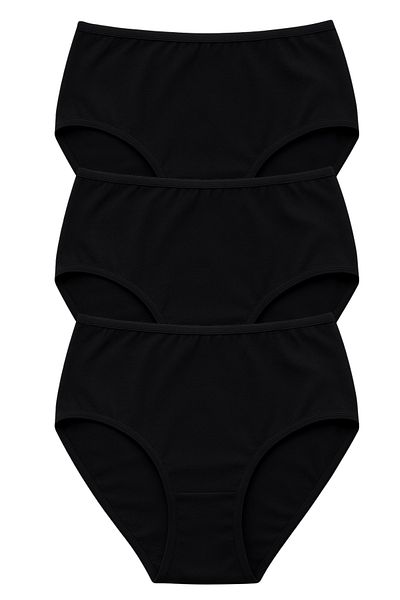 Fivora Premium Large Size Women's Cotton High Waist Panties 3 Pack