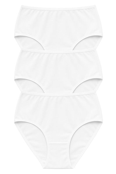 Fivora Premium Large Size Women's Cotton High Waist Panties 3 Pack