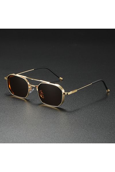 Choice Golden brown 2025 Square Sunglasses Women Trendy Vintage Steampunk Sunglass Men Luxe Fashion Glasses