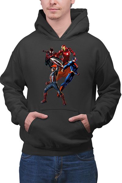 OEM Men's Hoodie Captain America Shield Venom Superman Ironman