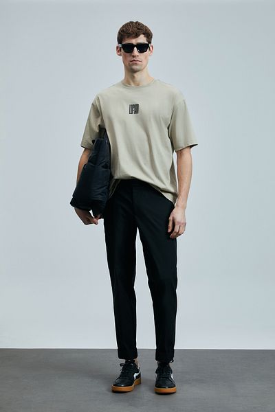 Lufian Tricou Helıx Modern Graphic Bej