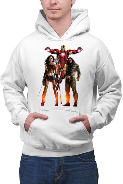 OEM Men's Hoodie Aquaman Wonder Woman Ironman Protect Sea