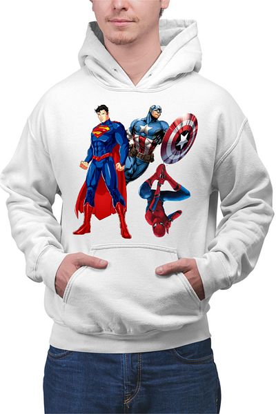 OEM Men's Hoodie Superman Captain America Spiderman