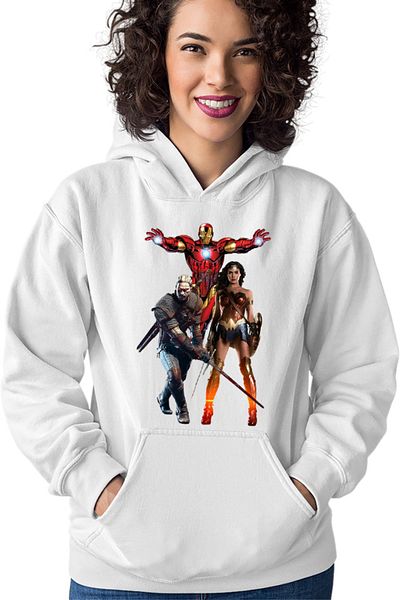OEM Witcher Ironman Wonder Woman Superhero Horror Women's Hoodie