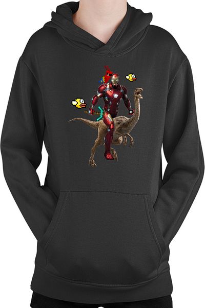 OEM Hanorac Copii Ironman Minecraft Floppy Bird Parrot Jurrasic Park