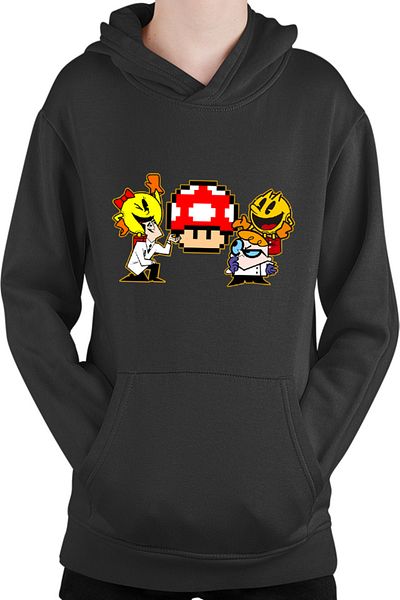 OEM Kids Hoodie Pac Man Mushroom Mario Woman Dexter Powerpuff Girls