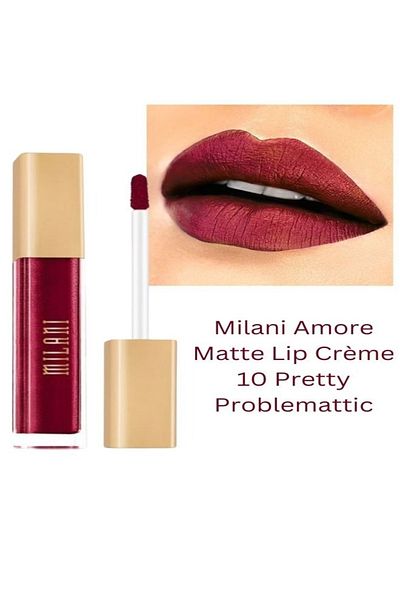 MILANI Amore Matte Lip Crème 10 Pretty Problemattic 6g – Long-Lasting Full Coverage Matte Lipstick