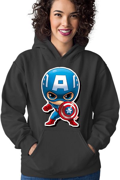 OEM Hanorac Femei Captain America Chibi Action Joe Simon Jack Kirby