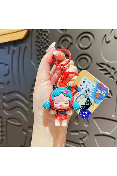 Choice D Cute Cartoon Glitz Figure Electroplated Demon Dream Girl Keychain