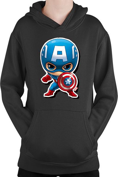 OEM Kids Hoodie Captain America Chibi Action Joe Simon Jack Kirby