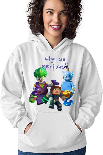 OEM Women's Hoodie Joker Why Serious Alladin Spirit Minecraft Game
