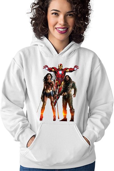 OEM Women's Hoodie Aquaman Wonder Woman Ironman Protect Sea