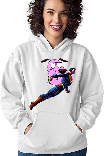 OEM Hanorac Femei Superman Courage Coward Dog Scary Fly