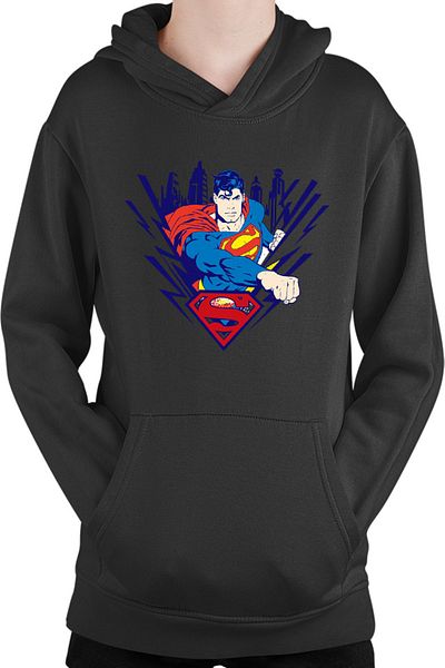OEM Superman Superhero Fly Cape Kids Hoodie