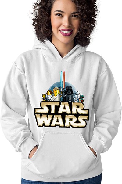 OEM Women's Hoodie Star Wars Princes Darth Vader Planets Laser