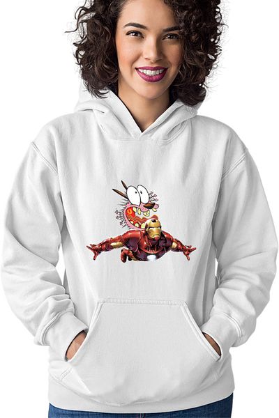 OEM Hanorac Femei Ironman Courage Scared Fly Superhero Cartoon
