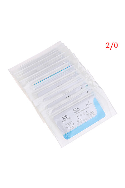 Choice5 A 12Pcs 2/0 3/0 4/0 5/0 Medical Needle Suture Nylon Monofilament Thread Suture Practice Kit Teachin.
