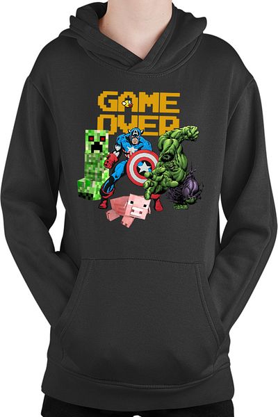 OEM Kids Hoodie Captain America Minecraft Creeper Comic Book