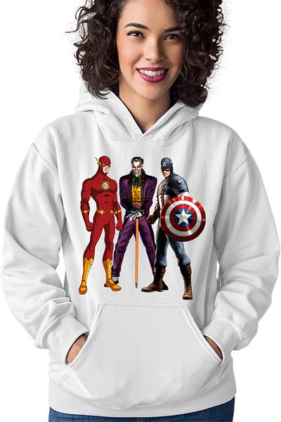 OEM Women's Hoodie Captain America Joker Flash Serious Speed Suit
