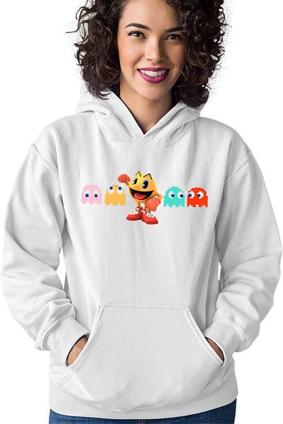 OEM Women's Hoodie Pac Man Ball Big Bandai Namco Toru Iwatani