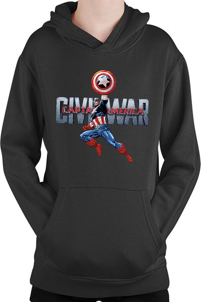 OEM Kids Hoodie Captain America Jump Movie Hero Animated CGI