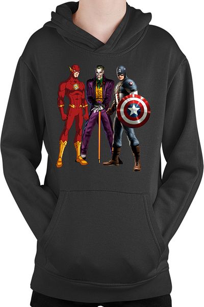 OEM Kids Hoodie Captain America Joker Flash Serious Speed Suit