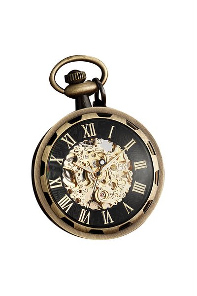 Choice PM009 Luxury retro hollowed out mechanical pocket watch with luminous waterproof semi-automatic allo
