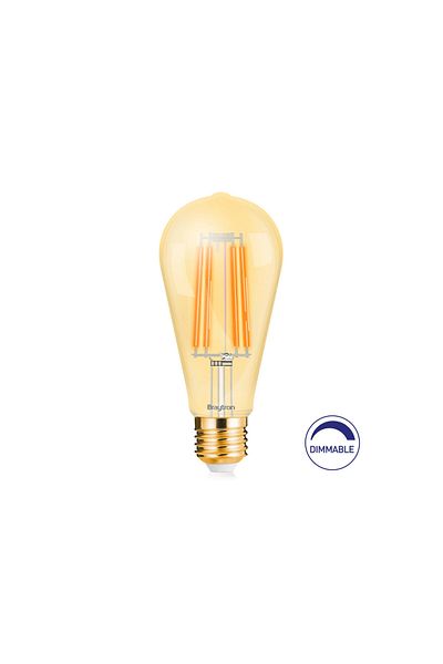 Braytron Bec LED decorativ cu filament 6W DIM ST64 2200K E27 540LM
