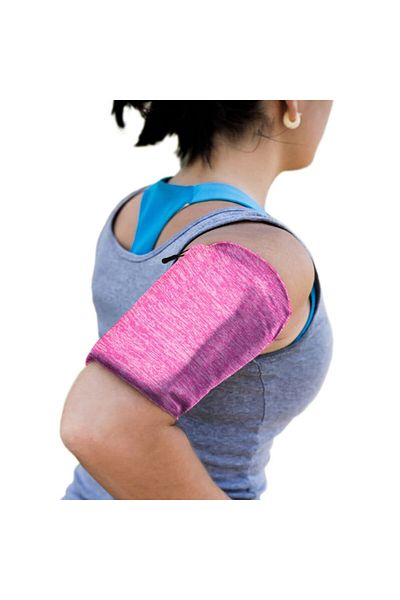 Hurtel Opaska na ramię do biegania ćwiczeń fitness armband XL różowa