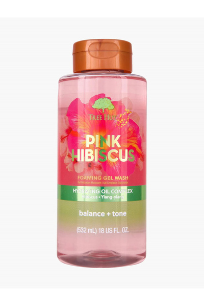 TreeHut غسول جل رغوي برائحة الكركديه الوردي 532 مل