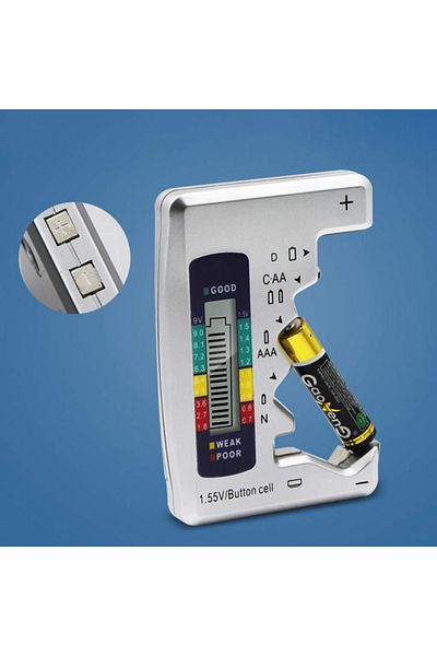 OEM Universal Digital Battery Tester, Gray