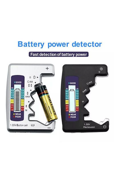 OEM Tester digital universal pentru baterii, negru