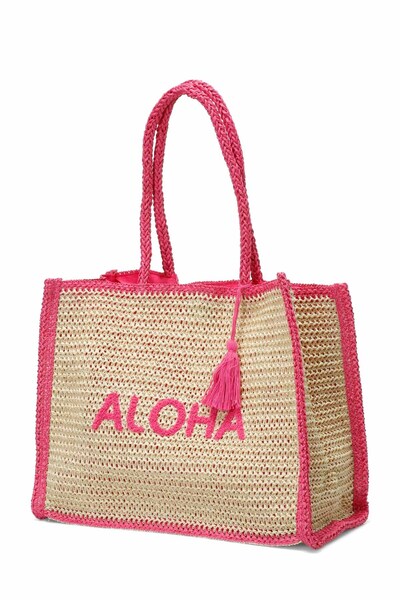 Butigo Geantă de plajă pentru femei HASIR ALOHA PLJ 5FX fucsia
