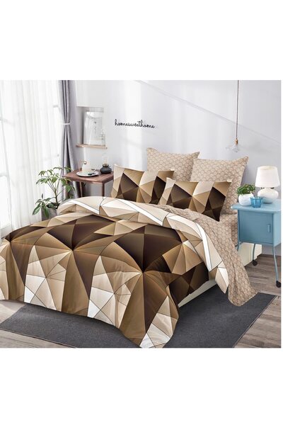 OEM Double Bed Sheet with Elastic, 6 Pieces, 2 Persons, 180x200cm, Finet Satin Multicolor