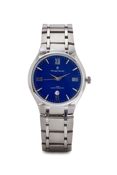 Philippe Moraly Men Water Resistant Stainless Steel Analog Wrist Watch M1131WE