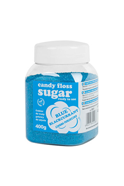 GSG24 Zahăr colorat pentru vată de zahăr, albastru, aromă de coacăze negre, 400g