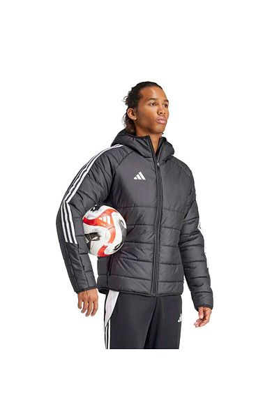 adidas Мъжко черно палто с качулка Tiro 24 Winter