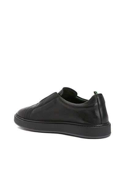George Hogg Siyah Erkek Deri Sneaker