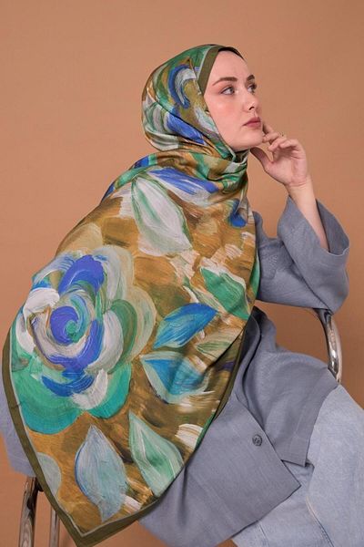Mahal Silkhome Rose Pattern Mayda Shawl