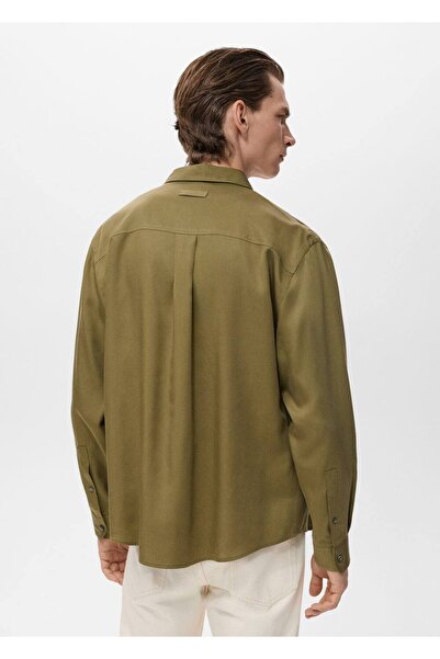 MANGO Man %100 lyocell cepli gömlek