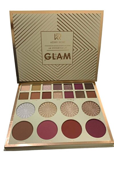 Kerry Rose مجموعة ظلال العيون وهايلايتر وأحمر الخدود من كيري روز بألوان متعدد...