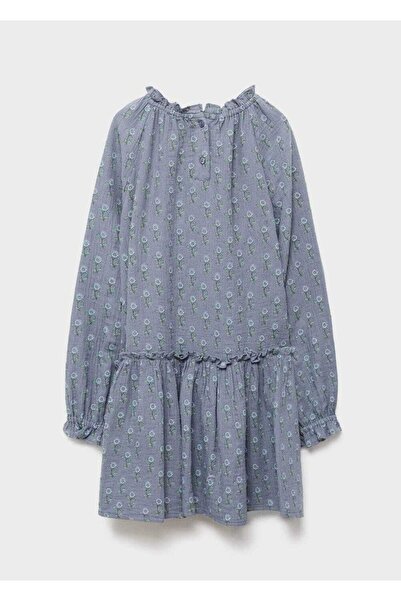 MANGO Kids Volanlı çiçekli elbise