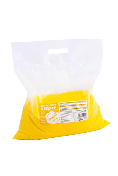 GSG24 Zahăr de vată de zahăr colorat, galben, cu aromă de lămâie, 5 kg