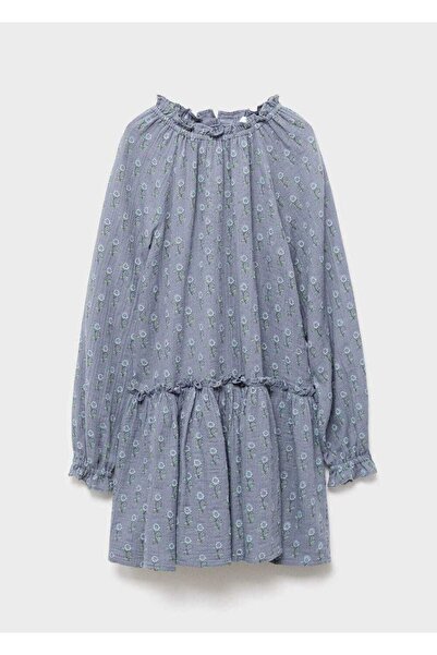 MANGO Kids Volanlı çiçekli elbise
