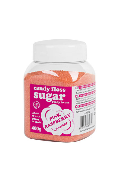 GSG24 Zahăr colorat pentru vată de zahăr, roz, aromă de zmeură, 400g