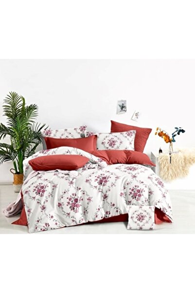 OEM Double Bed Linen Set, Finet, 6 Pieces, Roses Design, 230x250cm, Multicolor