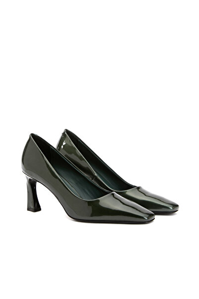 George Hogg Yeşil Kadın Rugan Deri Topuklu Ayakkabı