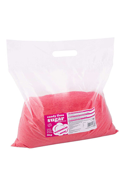 GSG24 Zahăr colorat din vată de zahăr, roșu, aromă de pepene verde, 5 kg